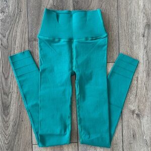Fabletics SculptKnit High-Waisted Custom Length Legging, Dark Jade